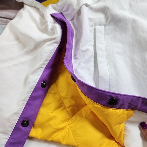 Nike Ambush LA Lakers Womens Small Oversized Hooded Jacket Purple Gold - Picture 12 of 14